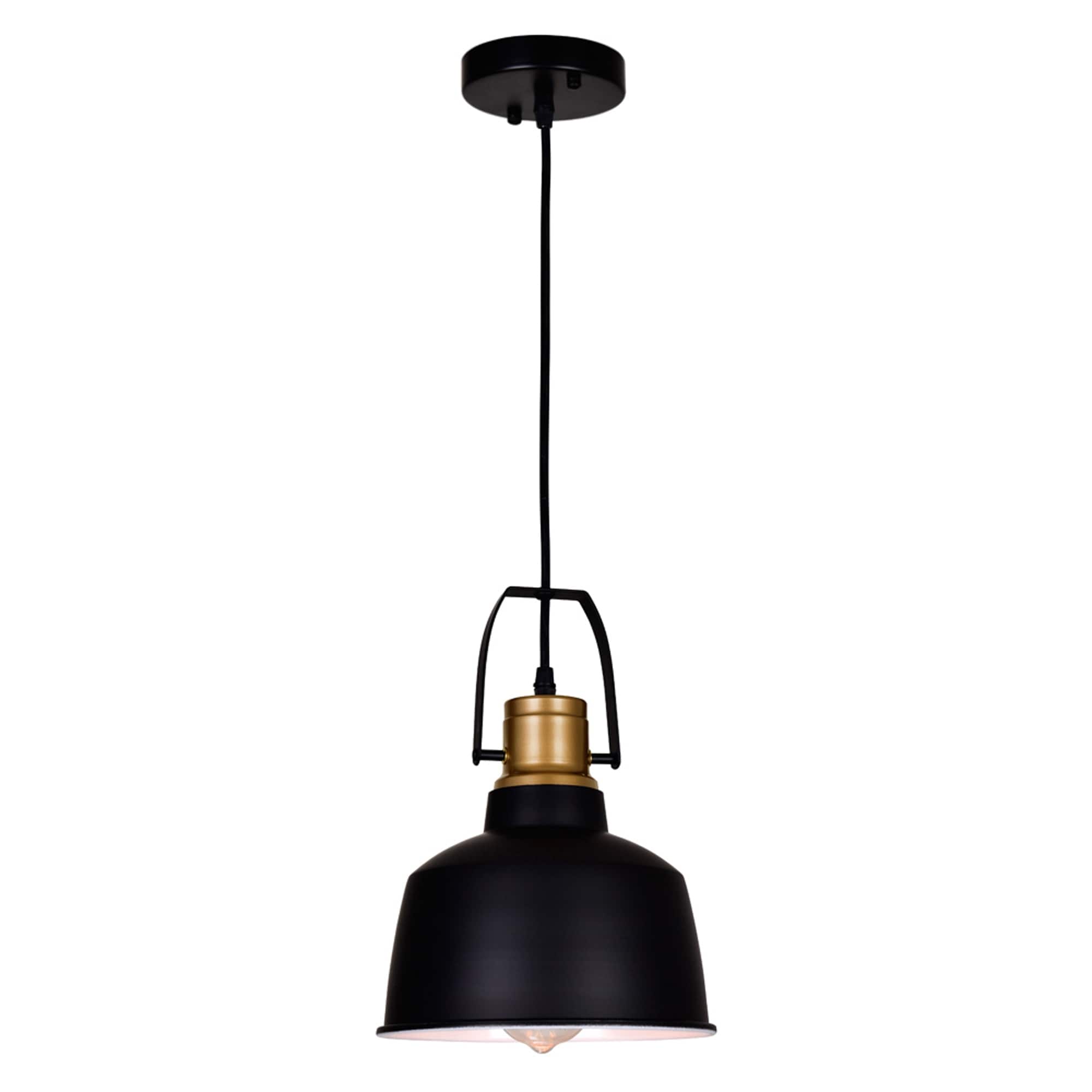 1 Light Mini Pendant With Black Finish