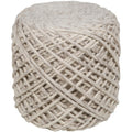 Elise Textured Wool 16 Inch Square Pouf