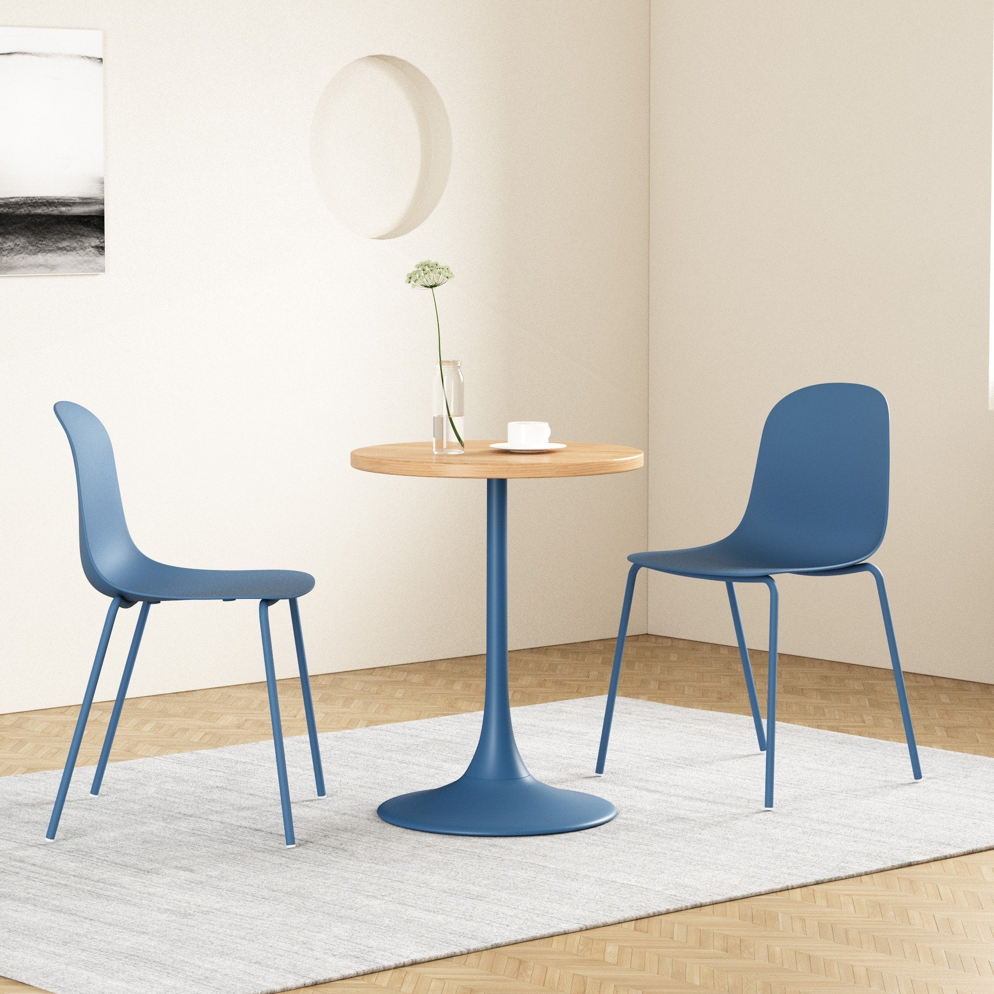 Elise Wood Top Round Table 24 D X 30 H