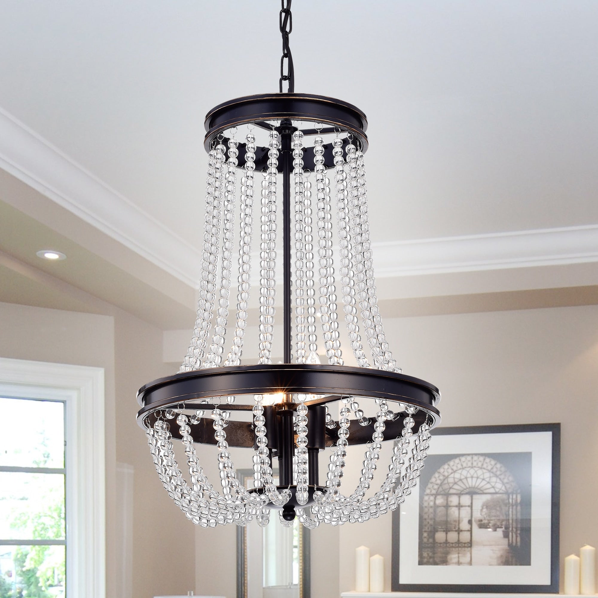 Elisedd 3 Light 15 Inch Vase Chandelier