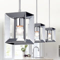 Elisi 5 Inch Square Pendant Lamp With Chrome Finish