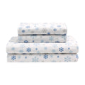Elite Home Products Fresh Snow Dusty Blue Cotton Flannel Sheet Set