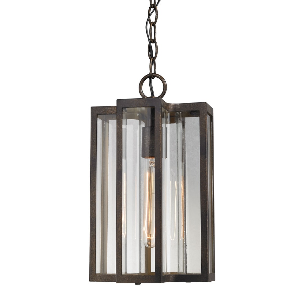 Elk Bianca Hazelnut Bronze 1 Light Outdoor Pendant