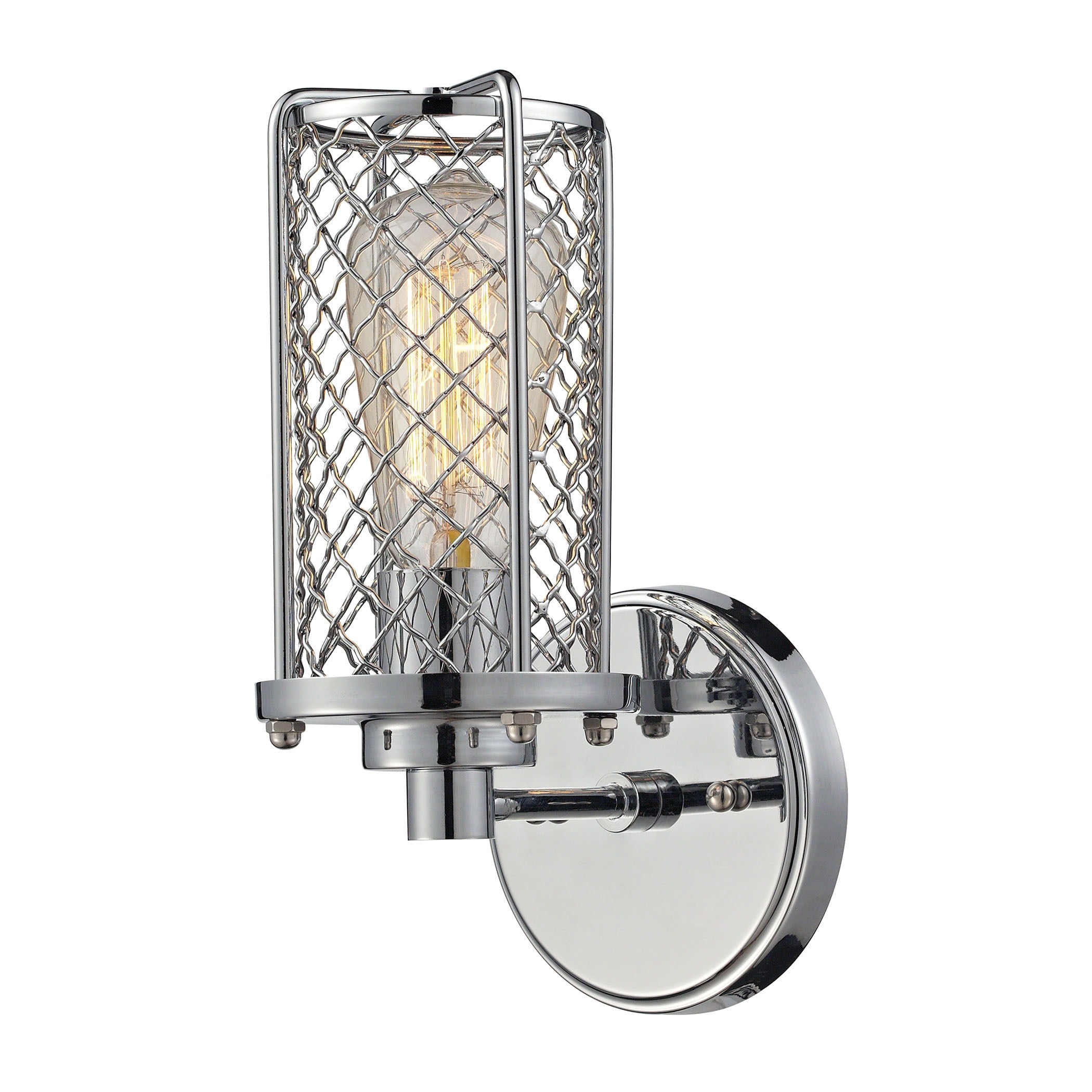 Elk Brisbane Polished Chrome 1 Light Wall Sconce