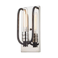 Elk Continuum 1 Light Wall Sconce In Silvered Graphite With Polished Nickel Accents