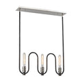 Elk Continuum 6 Light Led Chandelier In Silvered Graphite With Polished Nickel Accents
