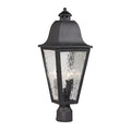 Elk Forged Brookridge Charcoal 3 Light Outdoor Post Lamp