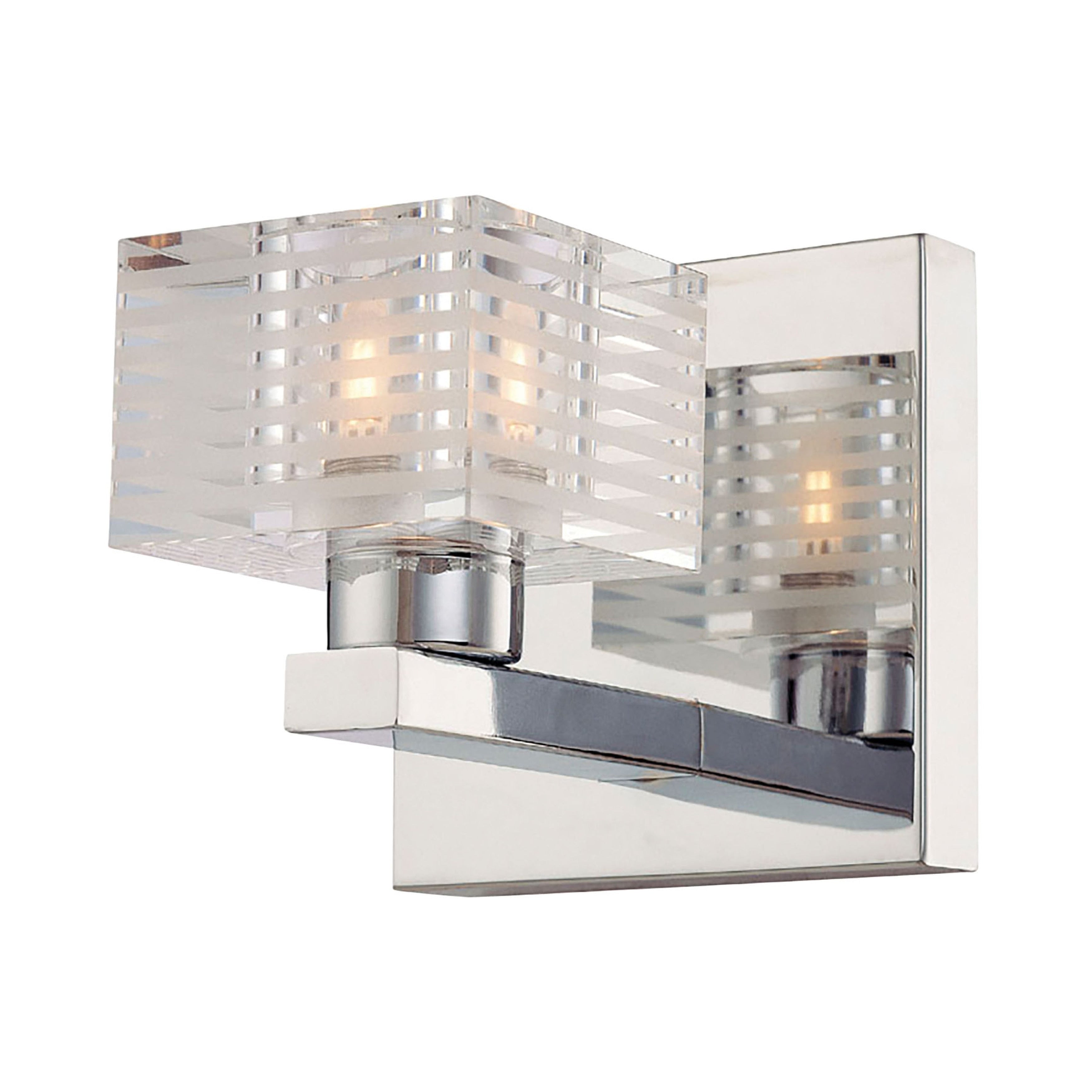 Alico Quatra Chrome And Clear Glass 1 Light Vanity