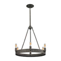 Elk Lewisburg 6 Light Chandelier In Malted Rust