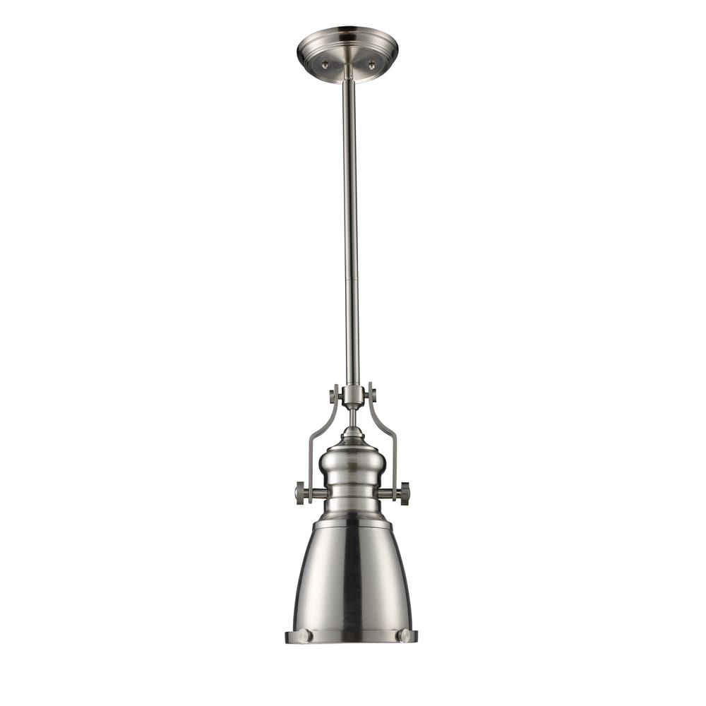 Elk Lighting Chadwick Single Light Small Satin Nickel Pendant