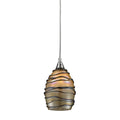 Elk Lighting Vines Single Light Satin Nickel Pendant