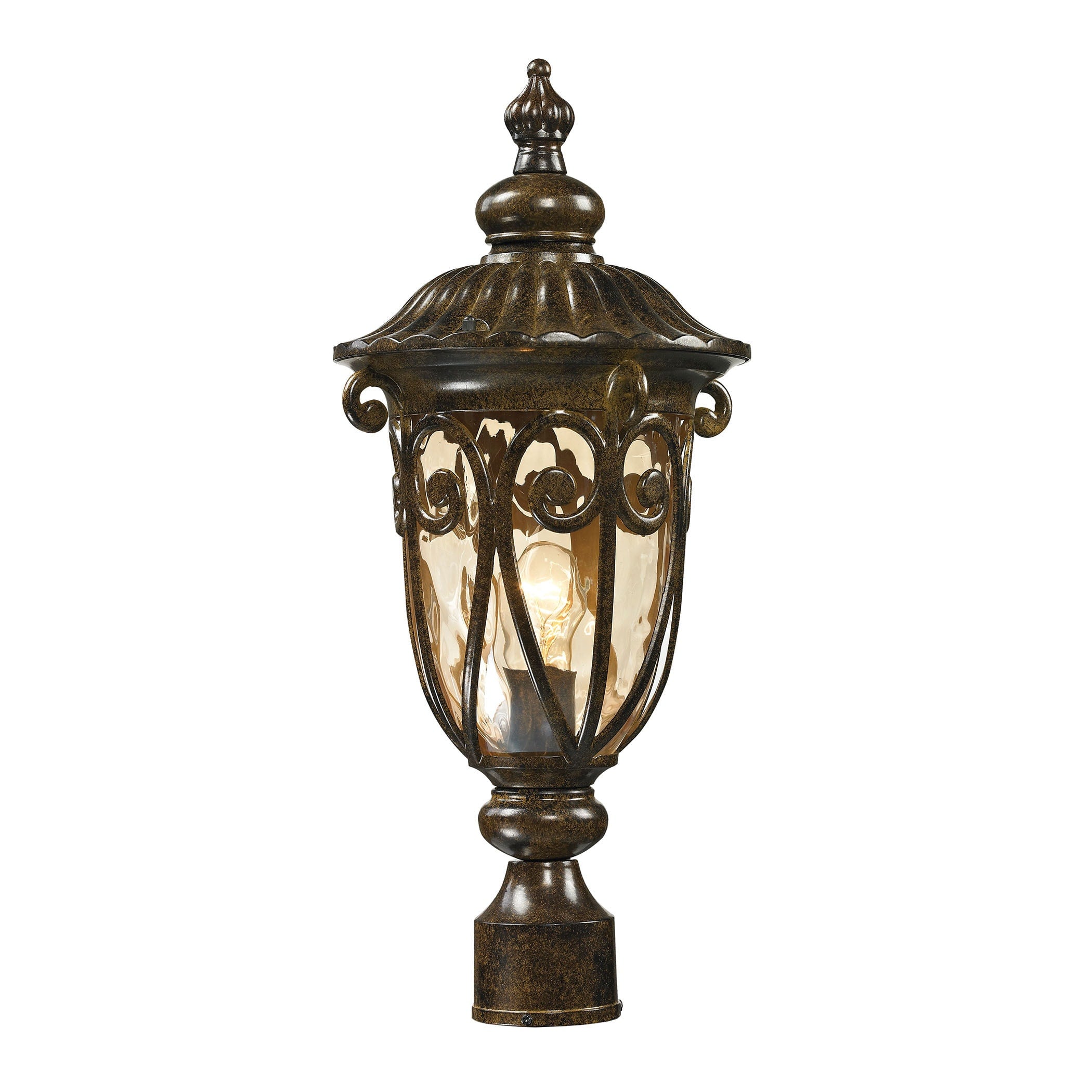 Elk Logansport Hazelnut Bronze 1 Light Outdoor Post Lamp