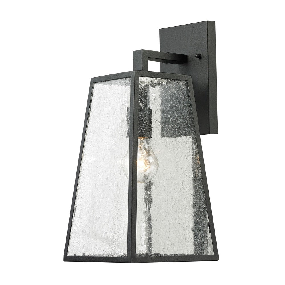 Elk Meditterano Textured Matte Black 1 Light 18 Inch Outdoor Sconce