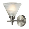 Elk Pemberton Brushed Nickel And Marbleized White Glass 1 Light Vanity