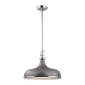 Elk Rutherford 1 Light Pendant In Polished Nickel And Weathered Zinc Polished Nickel Weathered Zinc