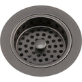 Elkay 3 1 2 Drain Fitting Antique Steel Finish Body And Basket With Rubber Stopper