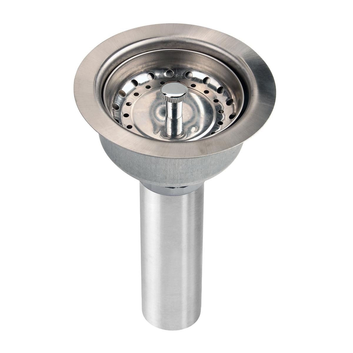 Elkay 3 1 2 Drain Fitting Stainless Steel Body With Strainer Basket Matte Finish