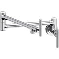 Elkay Avado Wall Mount Single Hole Pot Filler Kitchen Faucet With Lever Handles Chrome