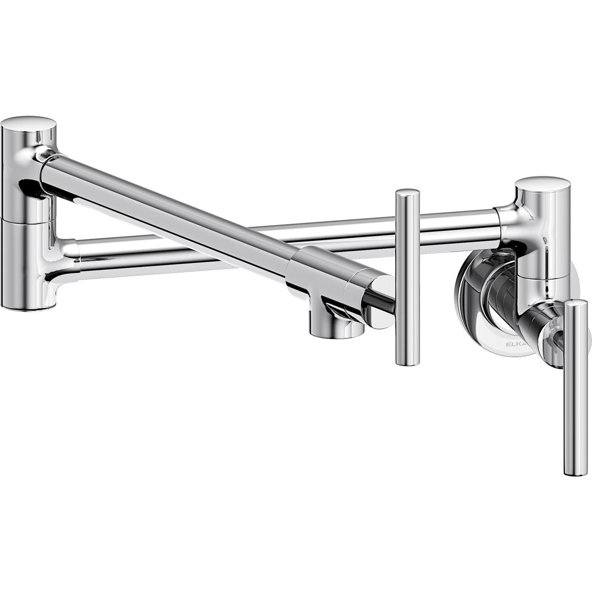 Elkay Avado Wall Mount Single Hole Pot Filler Kitchen Faucet With Lever Handles Chrome