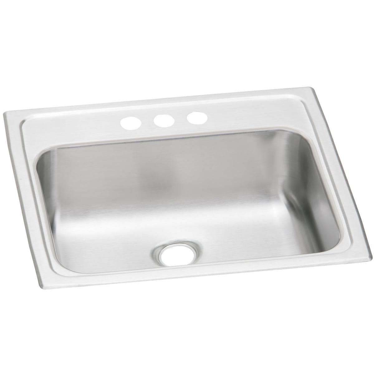 Elkay Celebrity Stainless Steel 19 X 17 X 6 1 8 Single Bowl Drop In Bathroom Sink