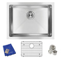 Elkay Crosstown 16 Gauge Stainless Steel 23 1 2 X 18 1 4 X 10 Single Bowl Undermount Sink Kit