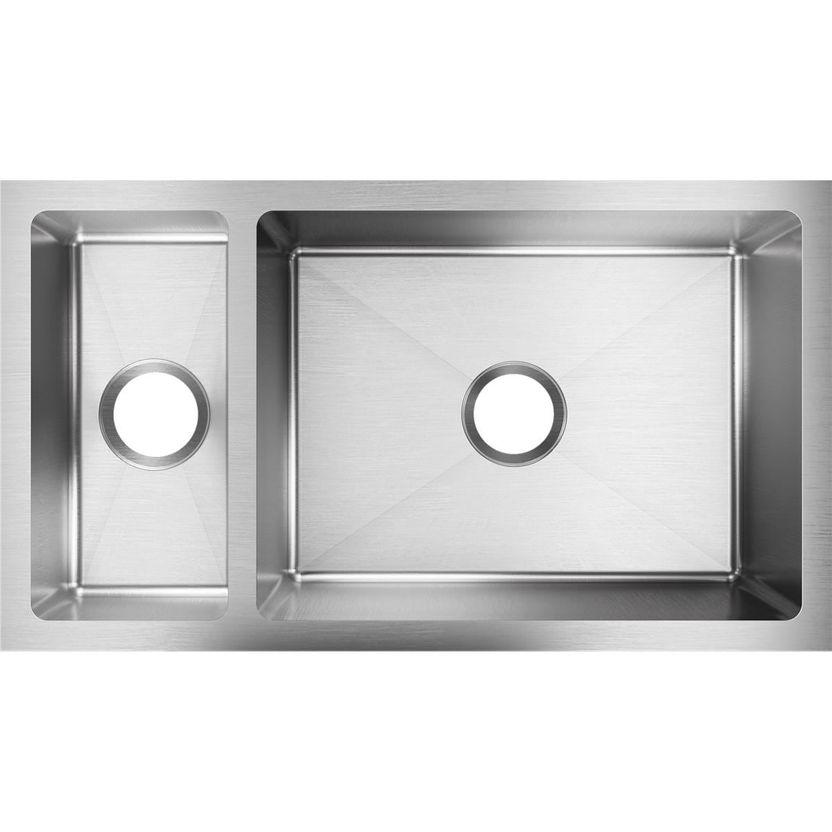 Elkay Crosstown 16 Gauge Stainless Steel 32 1 4 X 18 1 4 X 10 30 70 Double Bowl Undermount Sink
