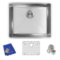 Elkay Crosstown Stainless Steel 22 1 2 X 18 1 2 X 9 Single Bowl Undermount Sink Kit