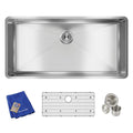 Elkay Crosstown Stainless Steel 36 1 2 X 18 1 2 X 9 Single Bowl Undermount Sink Kit