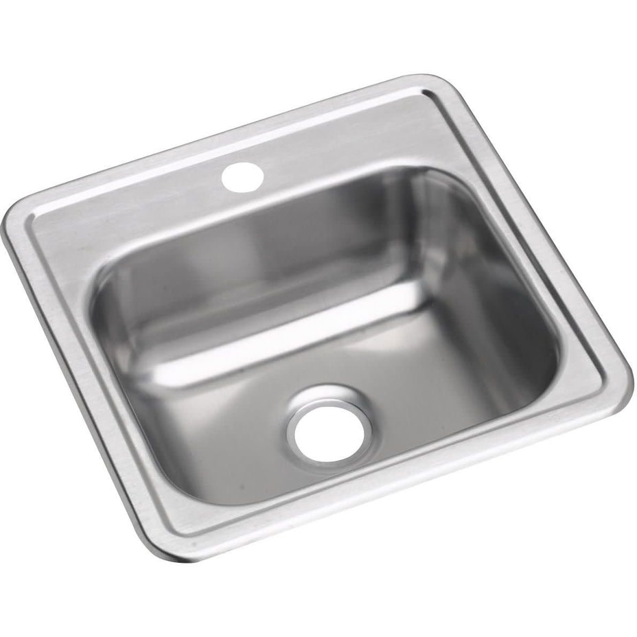Elkay D11515 Dayton 15In Single Basin Drop In Stainless Steel Bar Sink