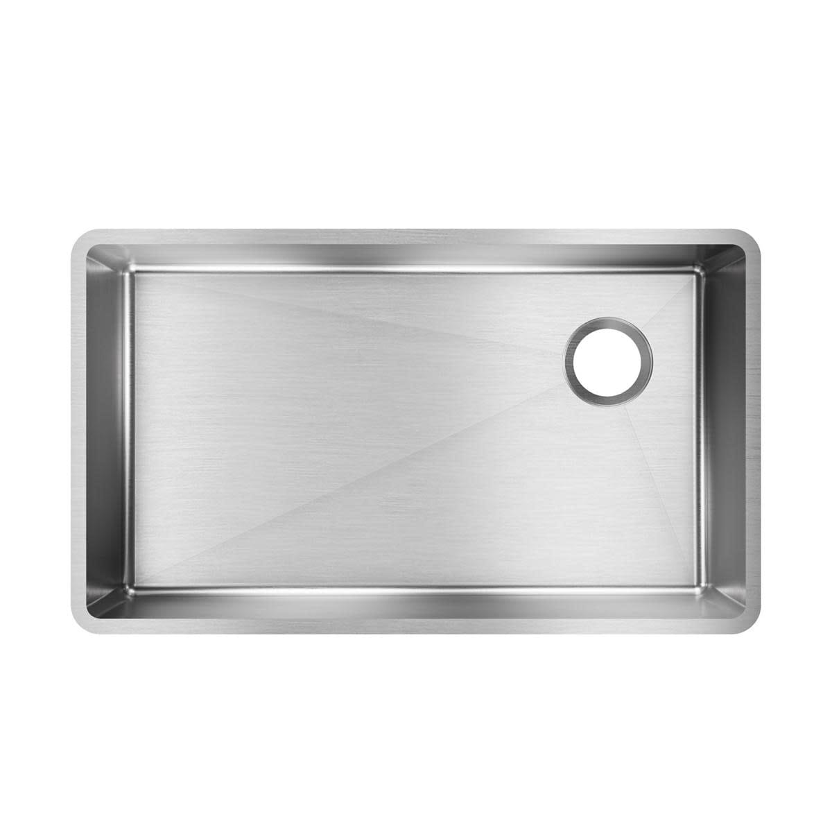 Elkay Ectru30179Rt Crosstown 31 1 2In Undermount Single Basin Stainless Steel Kitchen Sink Stainless Steel