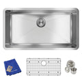 Elkay Efru311610Tc Crosstown 32 1 2In Undermount Single Basin Stainless Steel Kitchen Sink Stainless Steel