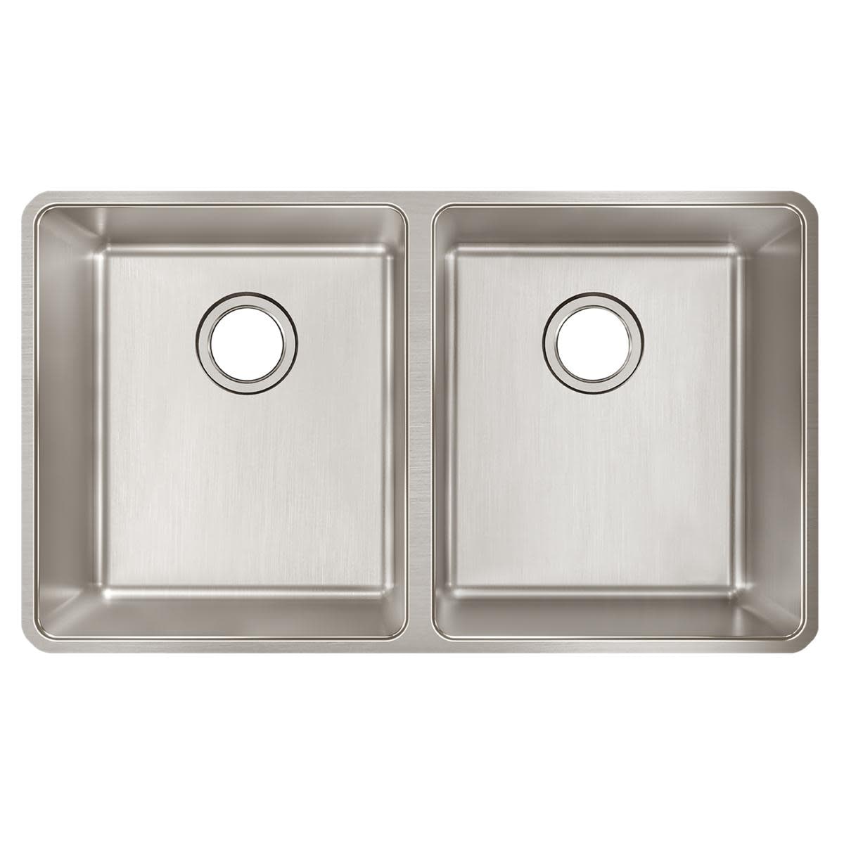 Elkay Eluh3118T Lustertone Iconix 32 3 4 Undermount Double Basin Stainless Steel