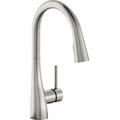 Elkay Gourmet Single Hole Kitchen Faucet With Pull Down Spray And Forward Only Lever Handle