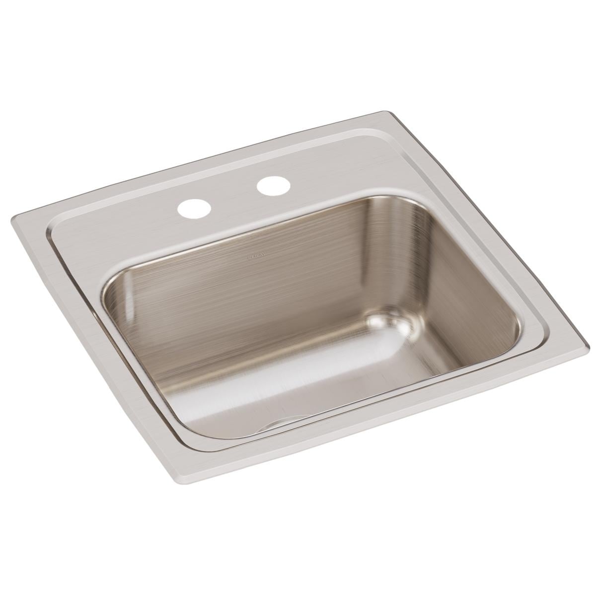 Elkay Lustertone Classic Stainless Steel 15 X 15 X 7 1 8 Single Bowl Drop In Bar Sink