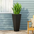 Ella Outdoor Modern Cast Stone Planter By Christopher Knight Home