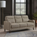 Ellery 76.5 Chenille Living Room Sofa With Brown Faux Wood Feet