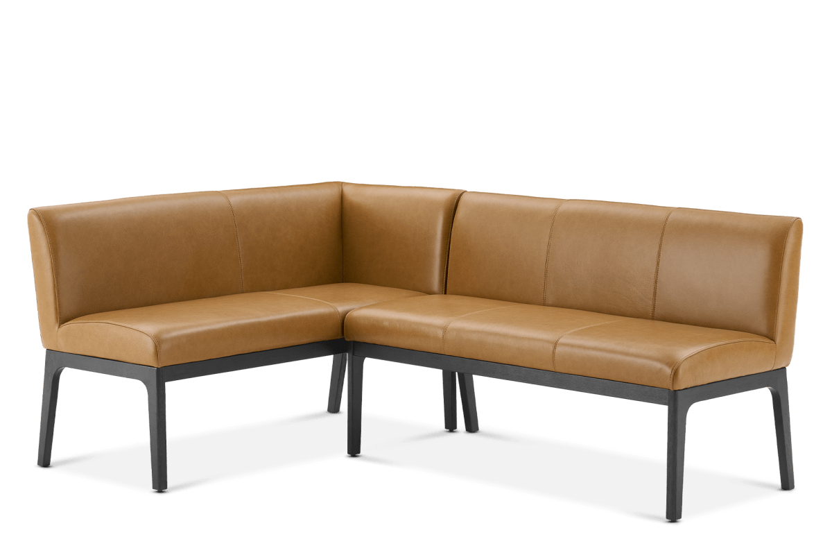 Elliot Leather L-Shape Banquette