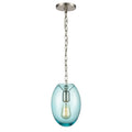 Ellipsa 7 Inch Wide 1 Light Mini Pendant In Satin Nickel 7In W X 7In D X 10In H