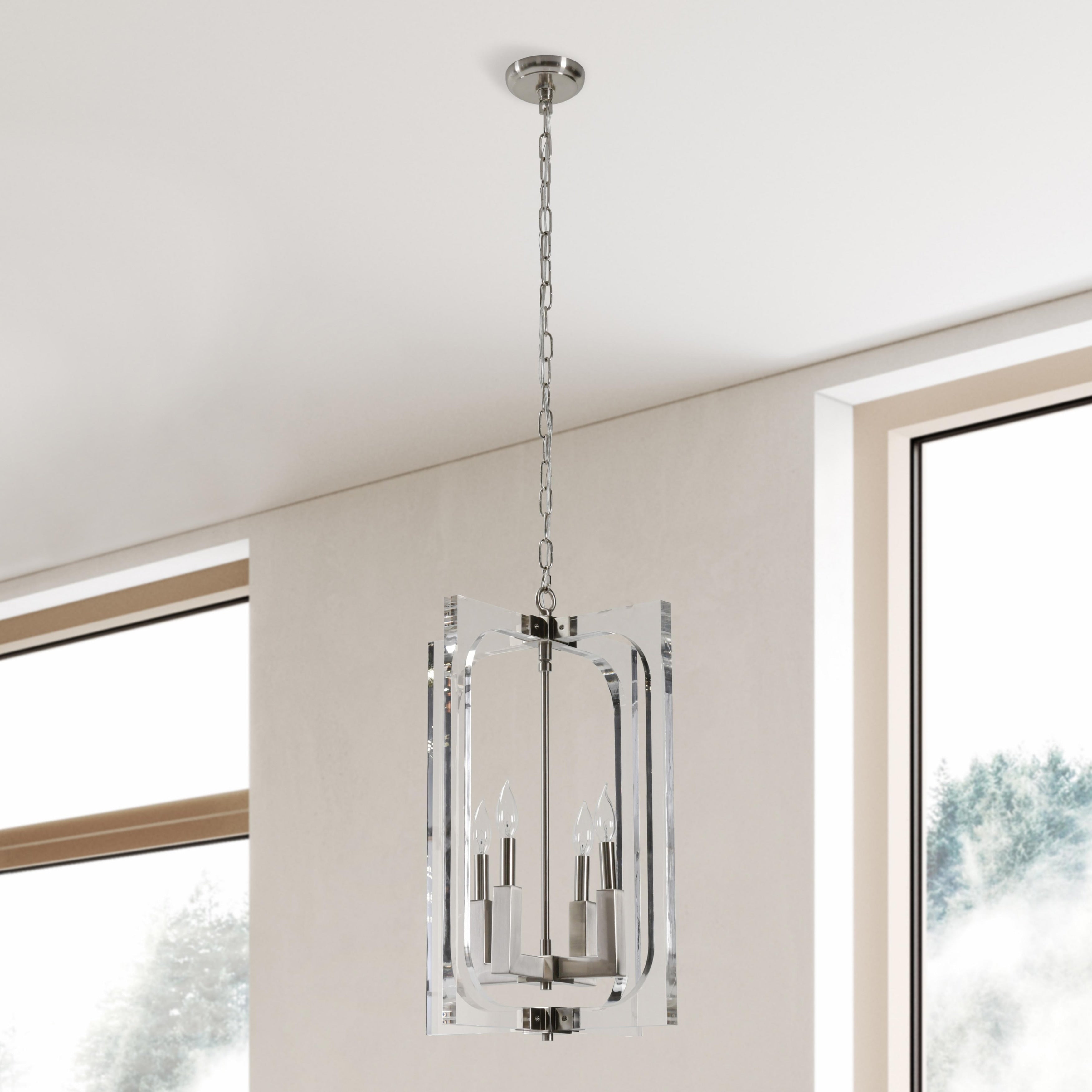 Ellison Chandelier Clear Nickel