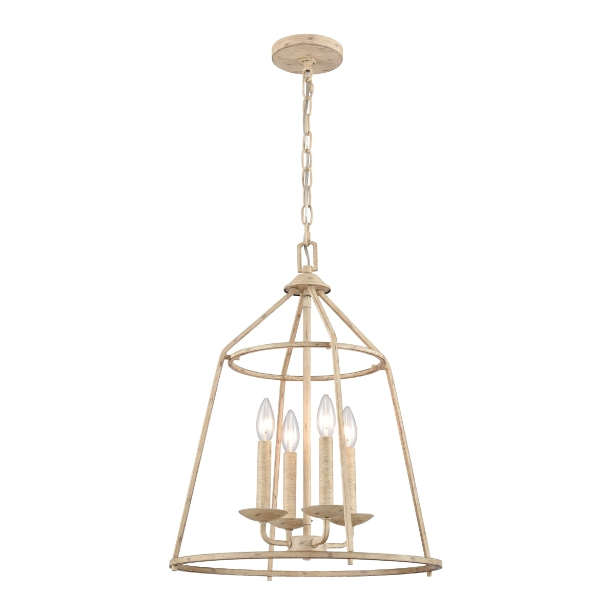 Ellisville 17.25 Inch Wide 4 Light Chandelier In Antique Cream