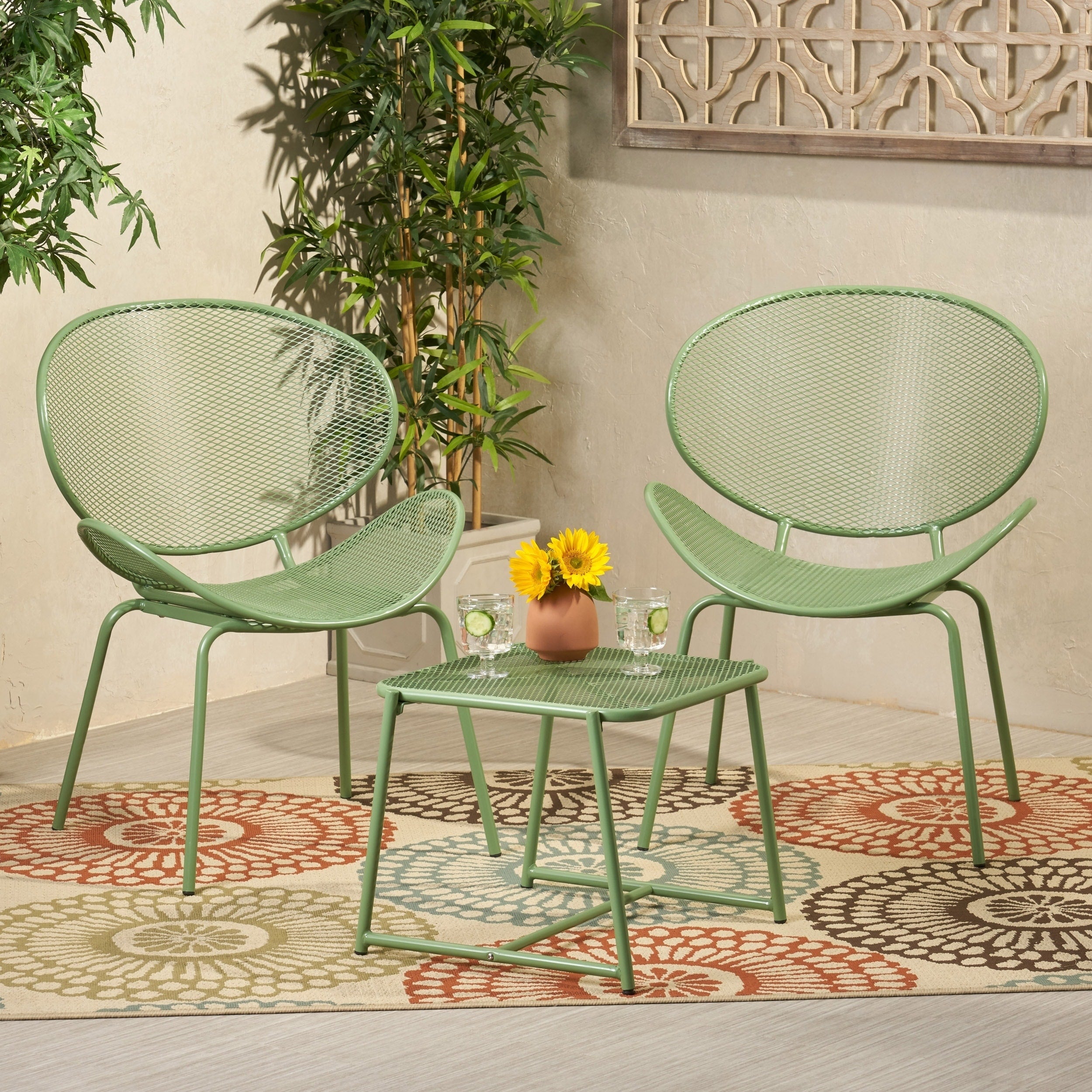 Elloree Outdoor Modern 2 Seater Chat Set By Christopher Knight Home