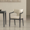 Eloria Chenille Wood Dining Room Armchair