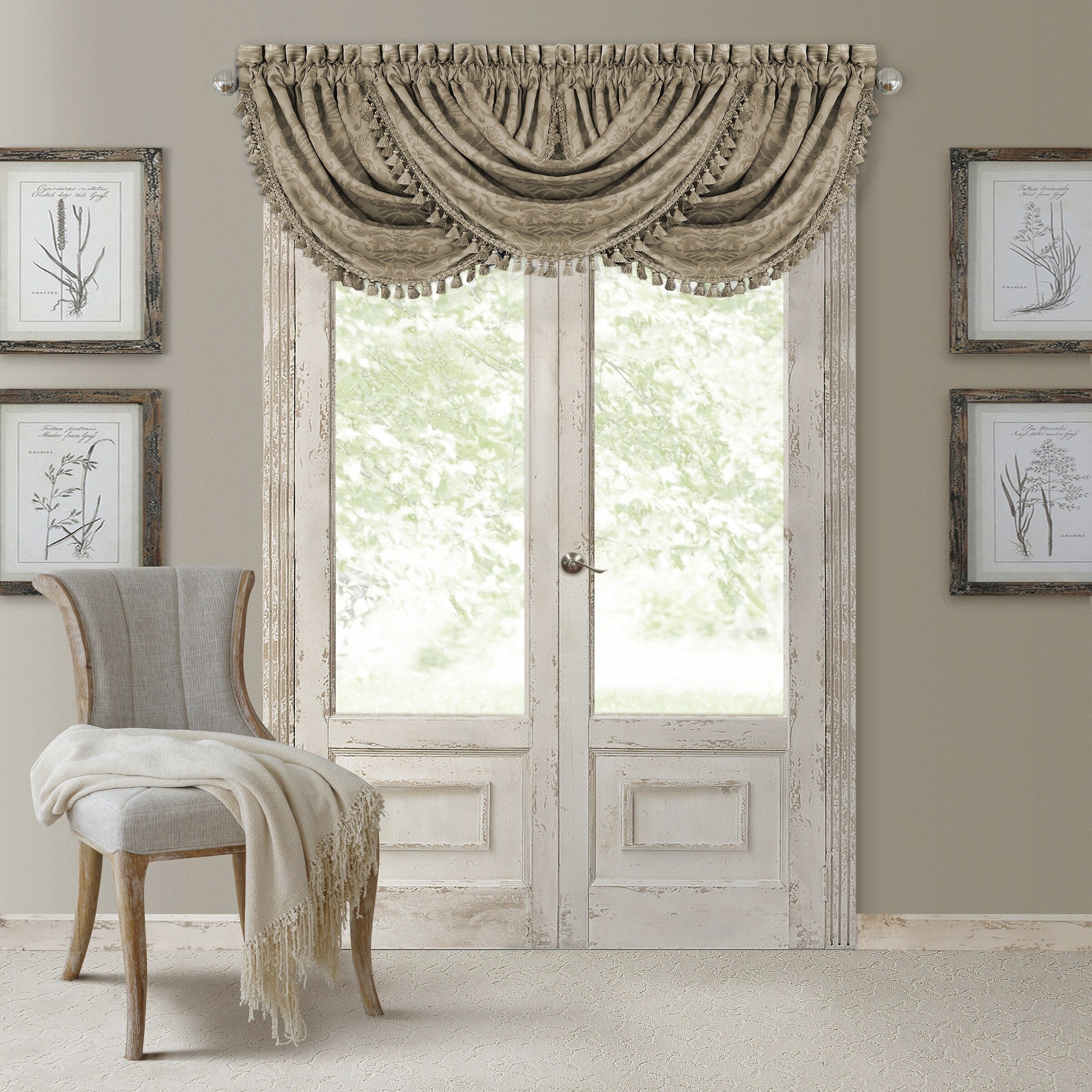Elrene Antonia Blackout Rod Pocket Back Tab Window Valance