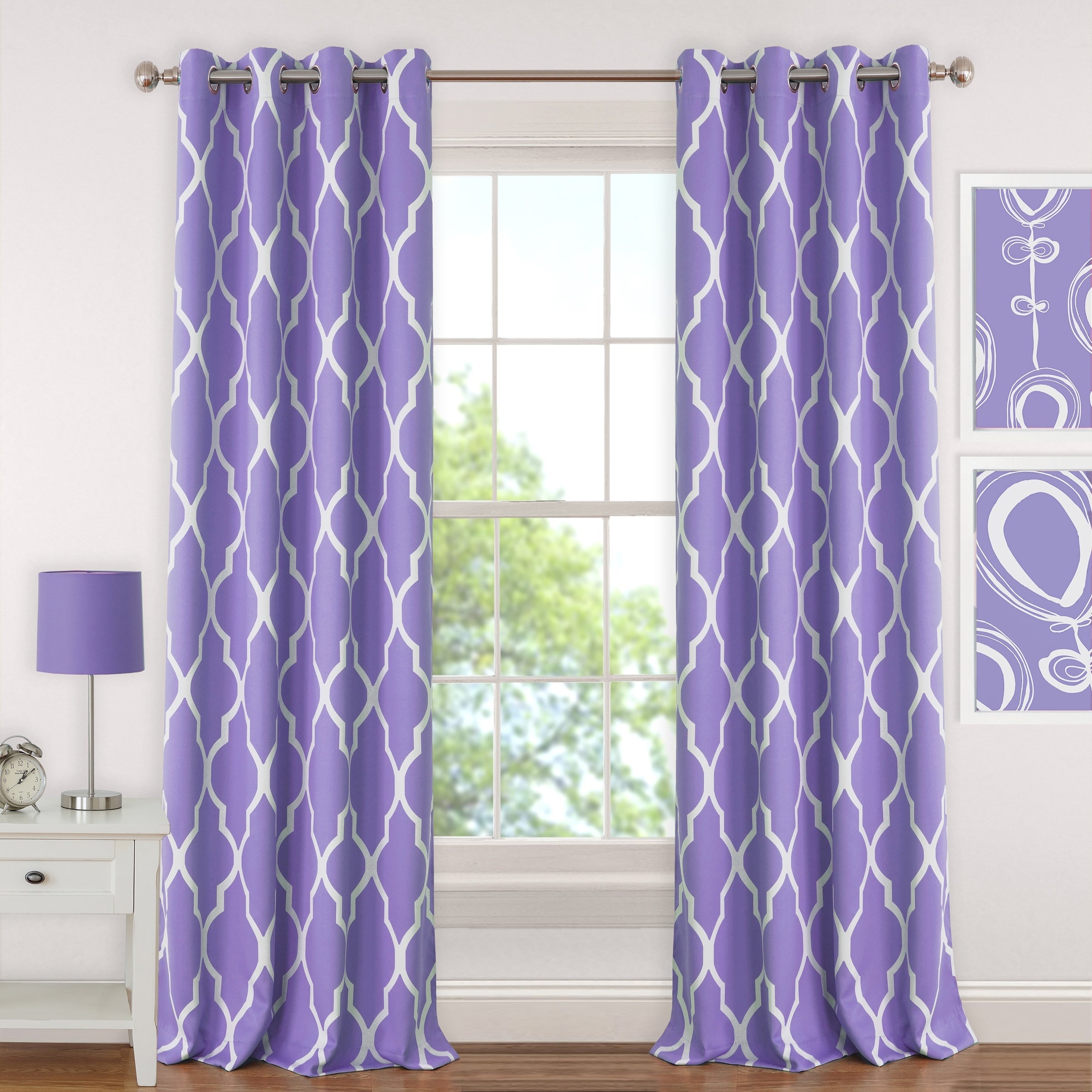 Elrene Emery Blackout Room Darkening Grommet Linen Curtain Panel