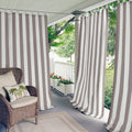 Elrene Highland Stripe Indoor Outdoor Curtain Panel