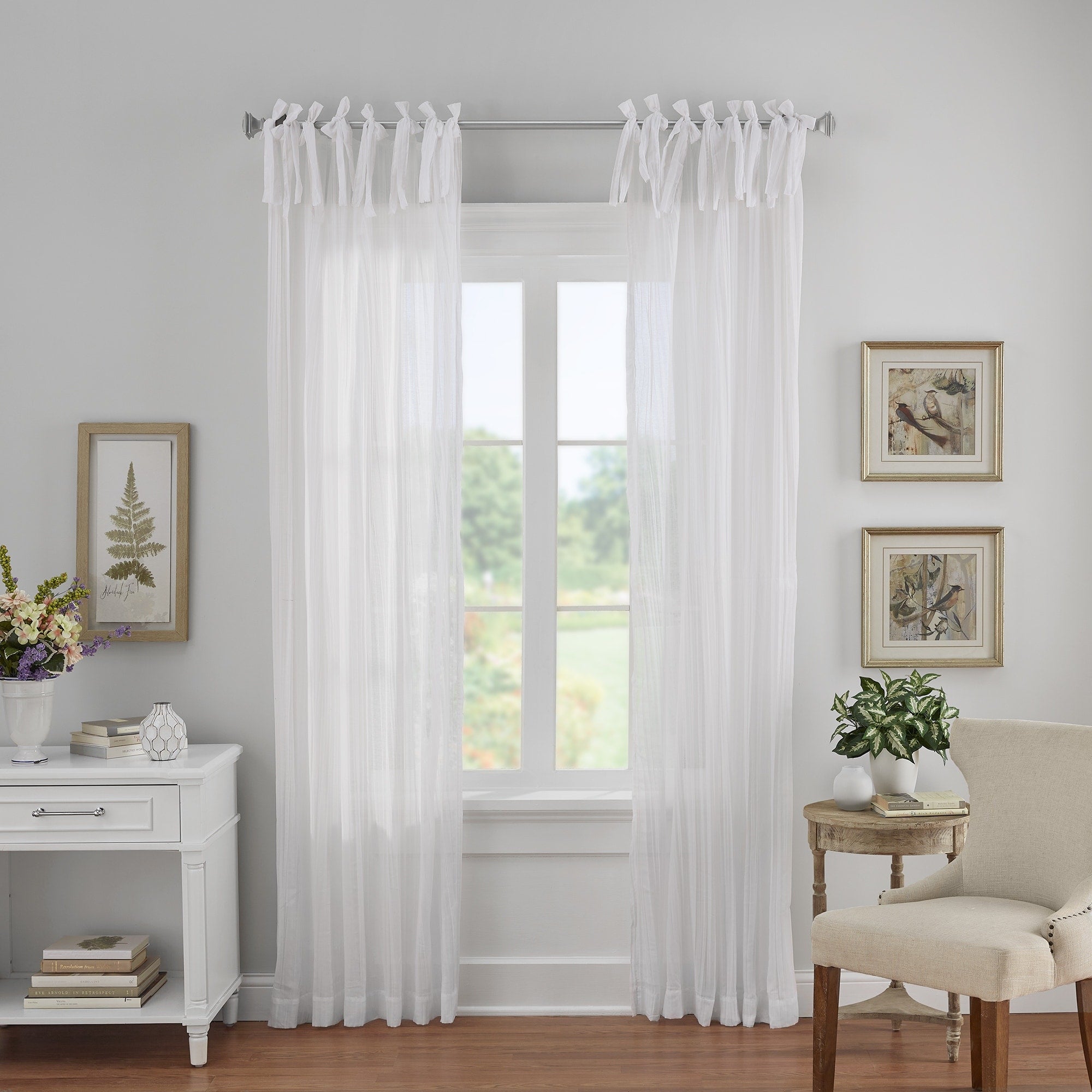 Elrene Jolie Tie Top Curtain Panel