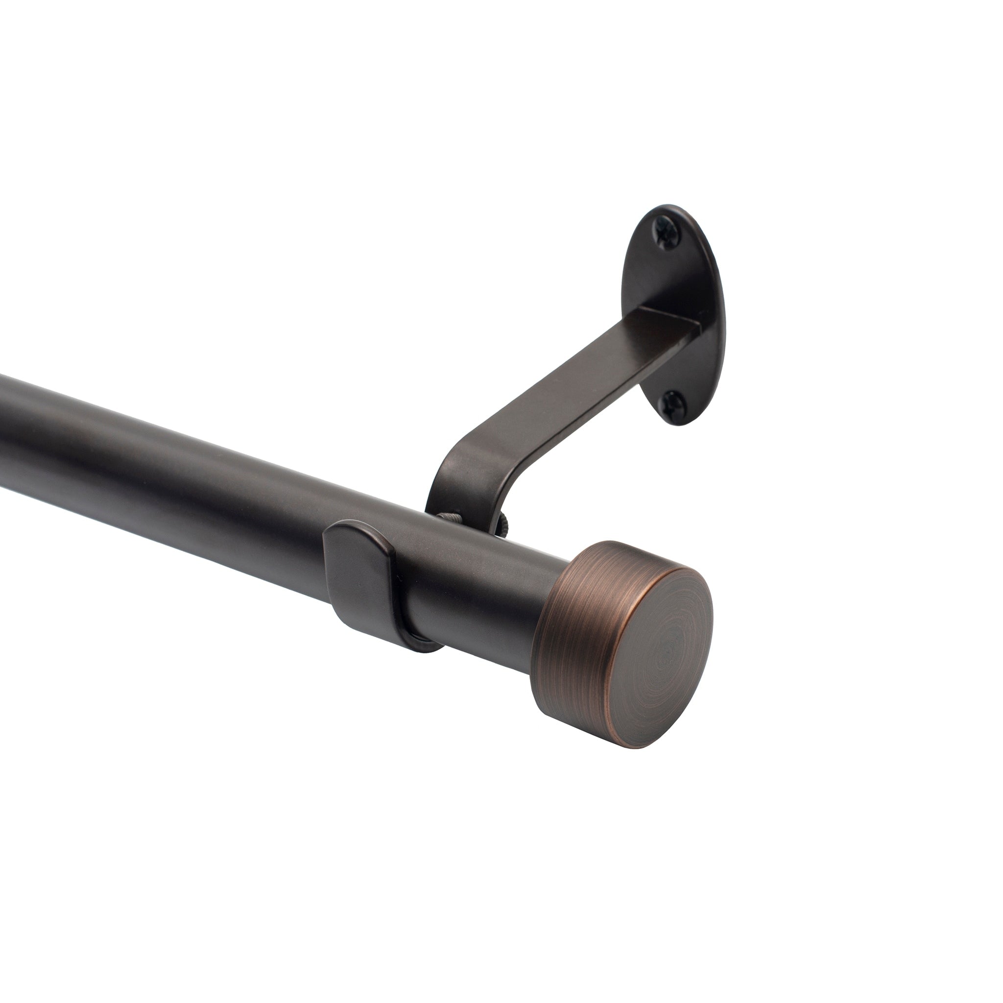 Elrene Serena Adjustable Window Curtain Rod And Cap Shaped Finial