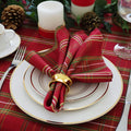Elrene Shimmering Plaid Holiday Christmas Set Of 4 Napkins 17 W X 17 L