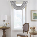 Elrene Versailles Faux Silk Waterfall Window Valance