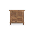 Elrican Nightstand Reclaimed Railway Sleeper Wood Weathered Pattern Detailing Brown